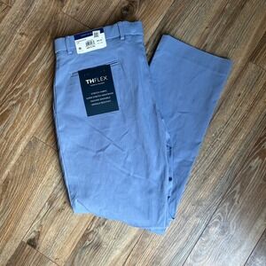 Tommy Hilfiger NWT Flex Stretch Men's Dress Pants Wrinkle Resistant Blue 36x30